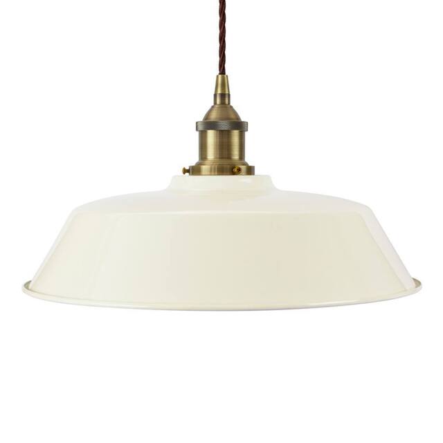 SE Home Clay White Chancery Pendant Light - Antique Brass - Brown Twisted - image 1