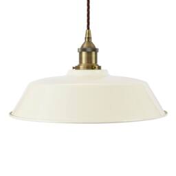 SE Home Clay White Chancery Pendant Light - Antique Brass - Brown Twisted - thumbnail 1