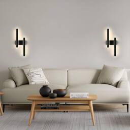 Goeco Indoor LED Wall Light, 32W, Modern Acrylic Wall Lamp, Black, 4500K in Black - thumbnail 4