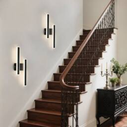 Goeco Indoor LED Wall Light, 32W, Modern Acrylic Wall Lamp, Black, 4500K in Black - thumbnail 3
