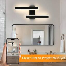Goeco Indoor LED Wall Light, 32W, Modern Acrylic Wall Lamp, Black, 4500K in Black - thumbnail 7