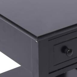 Berkfield Home Side Table Black 40x40x40 cm Paulownia Wood - Size: 40 x 40 x 40 cm - thumbnail 5