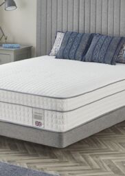 Somnior Gel Memory Foam Hybrid High Loft Pocket Mattress for Extra Support Pressure Relieving Made in UK in White - Size: Double