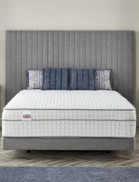 Somnior Gel Memory Foam Hybrid High Loft Pocket Mattress for Extra Support Pressure Relieving Made in UK in White - Size: Double - thumbnail 2