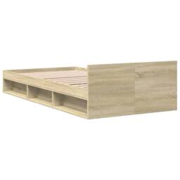 Berkfield Home Modern Bed Frame with Drawer without Mattress Sonoma Oak 90x200 cm in Light Oak - thumbnail 6