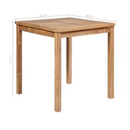 Berkfield Home Beautiful 5 Piece Outdoor Dining Set Solid Teak Wood in Brown - thumbnail 8