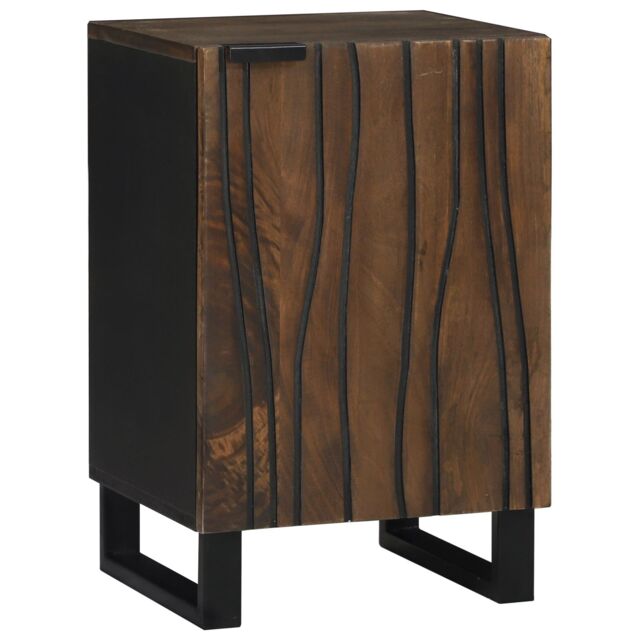 Berkfield Home Bathroom Cabinet 38x33.5x58 cm Solid Mango Wood in Brown - image 1