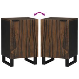 Berkfield Home Bathroom Cabinet 38x33.5x58 cm Solid Mango Wood in Brown - thumbnail 9
