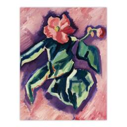 Artery8 Pink Begonias Abstract Painting Hartley Framed Wall Art Print - Size: A4 - thumbnail 3