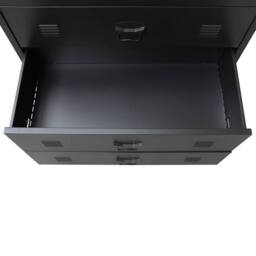 Berkfield Home Chest of Drawers Metal Industrial Style 78x40x93 cm Black - Size: 78 x 40 x 93 cm - thumbnail 9