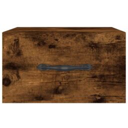 Berkfield Home Wall-mounted Bedside Cabinets 2 pcs Smoked Oak 35x35x20 cm in Brown - Size: 35 x 35 x 20 cm - thumbnail 6