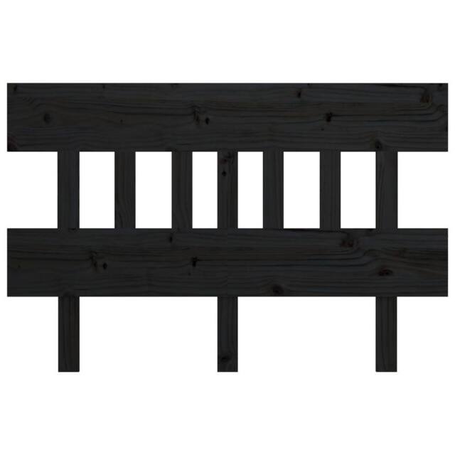 Berkfield Home Beautiful Bed Headboard Black 143.5x3x81 cm Solid Wood Pine - image 1