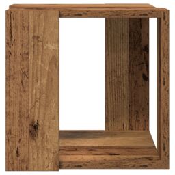 Berkfield Home Coffee Table Old Wood Solid Reclaimed Wood 32 x 32 x 30 cm in Brown - thumbnail 5