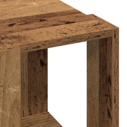 Berkfield Home Coffee Table Old Wood Solid Reclaimed Wood 32 x 32 x 30 cm in Brown - thumbnail 8