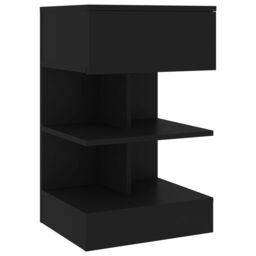 Berkfield Home Bedside Cabinets 2 pcs Black 40x35x65 cm - Size: 40 x 35 x 65 cm - thumbnail 5