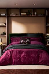 Ted Baker 'Tulips Jacquard' Cotton Velvet Cushion in Black - Size: 45 cm x 45 cm - thumbnail 4
