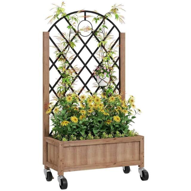Kelvenix Wooden Raised Bed, Outdoor Planter BoxWooden Raised Bed in Brown - Size: 100g - image 1
