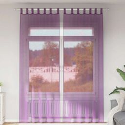 Berkfield Home Voile Curtains with Loops 2 pcs Purple 140x260 cm