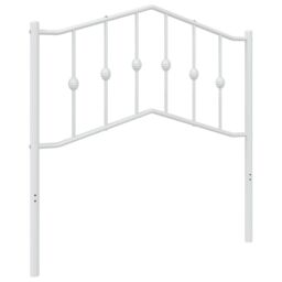 Berkfield Home Metal Headboard White 90 cm in Black - thumbnail 2