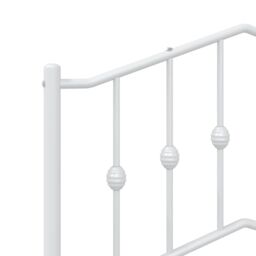Berkfield Home Metal Headboard White 90 cm in Black - thumbnail 5