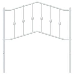Berkfield Home Metal Headboard White 90 cm in Black - thumbnail 3