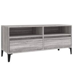 Berkfield Home TV Cabinet Grey Sonoma 100x34.5x44.5 cm Engineered Wood - thumbnail 2