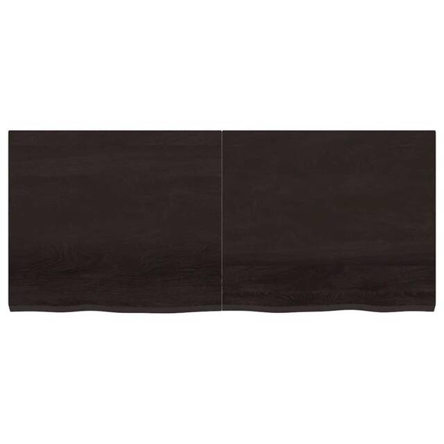 Berkfield Home Wall Shelf Dark Grey 140x60x(2-4) cm Treated Solid Wood Oak - image 1