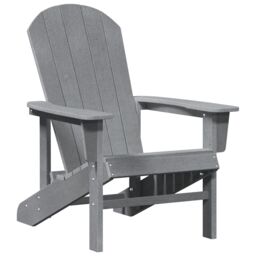 Berkfield Home Adirondack Chair Light Grey 74x82x91 cm HDPE - Size: 74 x 82 x 91 cm - thumbnail 2