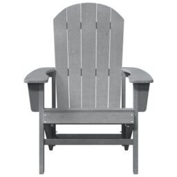 Berkfield Home Adirondack Chair Light Grey 74x82x91 cm HDPE - Size: 74 x 82 x 91 cm - thumbnail 4