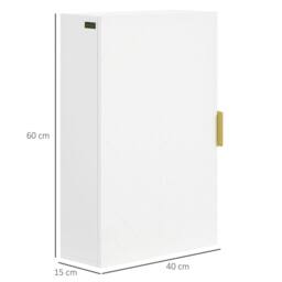 Wyld Haus Miviano Over Toilet Wall Cabinet with Adjustable Shelves White - thumbnail 4