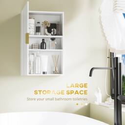 Wyld Haus Miviano Over Toilet Wall Cabinet with Adjustable Shelves White - thumbnail 5