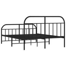 Berkfield Home Metal Bed Frame with Headboard & Footboard Black 160x200 cm - thumbnail 8