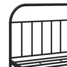 Berkfield Home Metal Bed Frame with Headboard & Footboard Black 160x200 cm - thumbnail 9