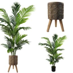Pegdev 40cm x 21.5cm Zandi Fibreglass Planter, Indoor or Outdoor Pot in Natural - Size: 40 cm x 21.5 cm - thumbnail 4