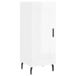 Berkfield Home Sideboard High Gloss White 34.5x34x90 cm Engineered Wood - thumbnail 1
