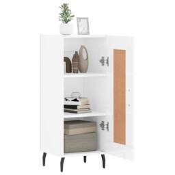 Berkfield Home Sideboard High Gloss White 34.5x34x90 cm Engineered Wood - thumbnail 4