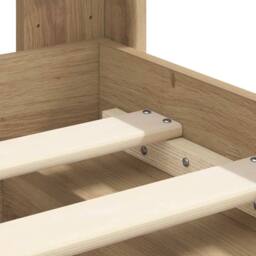 Berkfield Home Bed Frame with Storage & Headboard Artisan Oak 150 x 200 cm in Brown - thumbnail 9