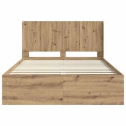 Berkfield Home Bed Frame with Storage & Headboard Artisan Oak 150 x 200 cm in Brown - thumbnail 5