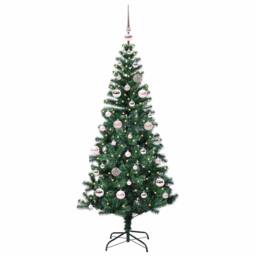 Berkfield Home Elegant Artificial Pre-lit Christmas Tree Green 150 cm PVC & Metal - thumbnail 3