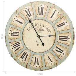 Berkfield Home Wall Clock Multicolour 60 cm MDF - thumbnail 5