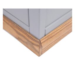 Cabinet Bits Bookcase with plinth 90x90x30cm in Grey - Size: 90 x 90 x 30 cm - thumbnail 4