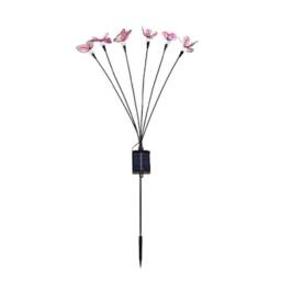 Obasyhig 6 LEDs Solar Butterfly & Firefly Garden Ground Lights in Pink - thumbnail 7