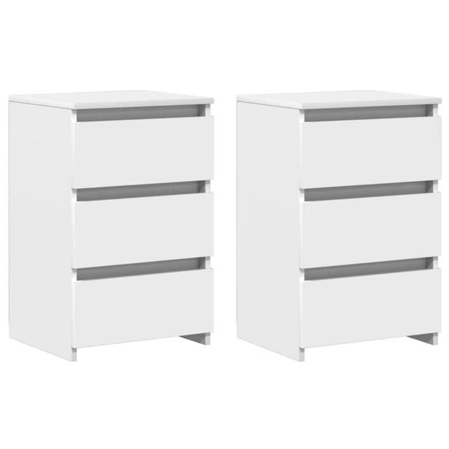 Berkfield Home Bed Cabinets 2 pcs White 40x35x62.5 cm Engineered Wood - image 1