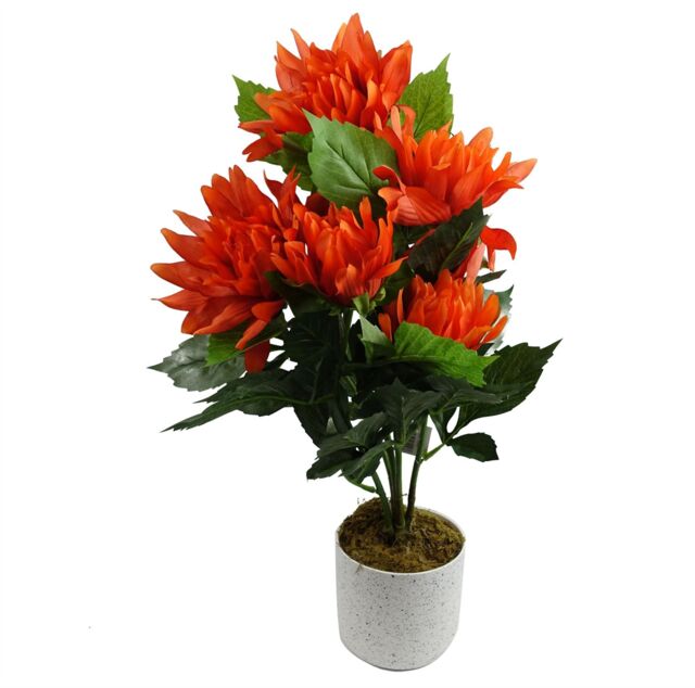 Leaf 55cm Artificial Red Dahlia Pinnata - image 1