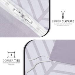 Pamposh Luxury Duvet Cover Set King Size Reversible Bedding Sets in Mauve - Size: Double - thumbnail 9