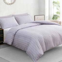 Pamposh Luxury Duvet Cover Set King Size Reversible Bedding Sets in Mauve - Size: Double - thumbnail 2