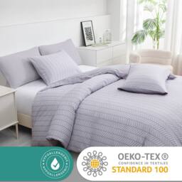 Pamposh Luxury Duvet Cover Set King Size Reversible Bedding Sets in Mauve - Size: Double - thumbnail 5