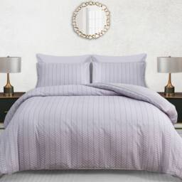 Pamposh Luxury Duvet Cover Set King Size Reversible Bedding Sets in Mauve - Size: Double - thumbnail 1