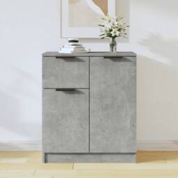 Berkfield Home Sideboard Concrete Grey 60x30x70 cm Engineered Wood - Size: 60 x 30 x 70 cm - thumbnail 2