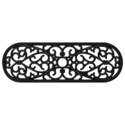 Berkfield Home Stair Treads 10 pcs 25x75 cm Rubber in Black - Size: Medium - thumbnail 2